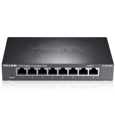 TP-LINK 8口千兆交换机 金属机身 TL-SG1008D 